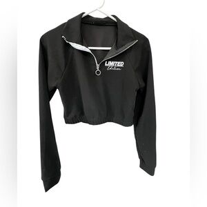 G mini black quarter zip track jacket
